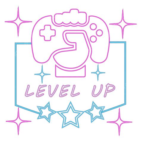Level Up Game Vector Art Png Level Up Text Title Design With Modern