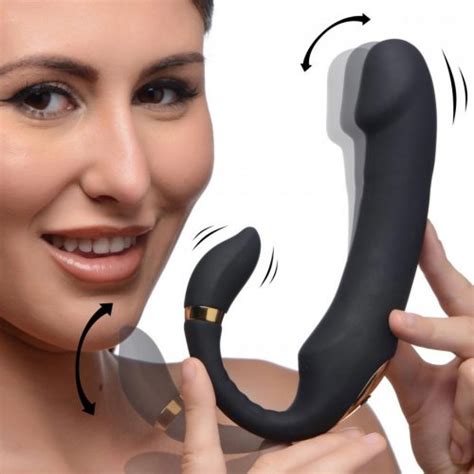 Inmi Pleasure Pose Come Hither Vibrator With Poseable Clit Stimulator Black Sex Toys At