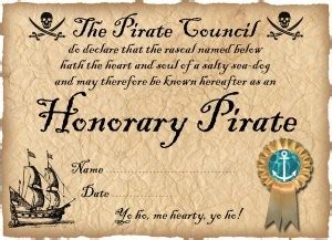 Some need to be personalised, others can be given to any child without the need for a name. Pirate Certificates - Rooftop Post Printables