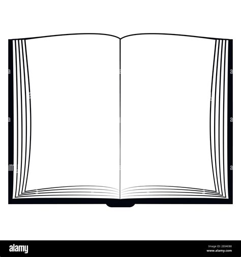 Icono Libro Abierto Mock Up Libro Blanco Páginas Vector Concepto De