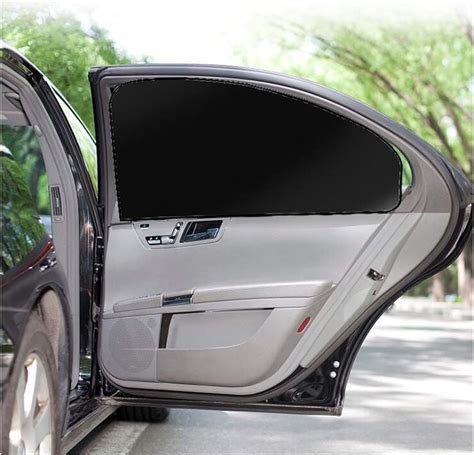 Car Curtain 1 Pair Magnetic Sunshade Curtains Double Sides For Car