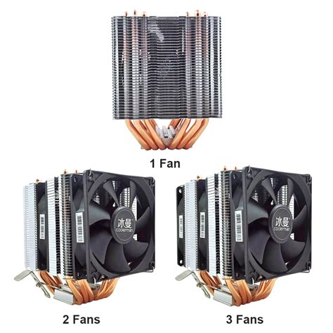 6 Heat Pipes Cpu Cooler 4 Pin Pwm Rgb Pc Quiet Cpu Cooling Fan For