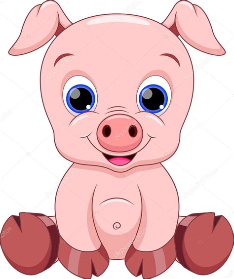 Cute Baby Pig Cartoon Stock Vector Image By ©irwanjos2 38695509