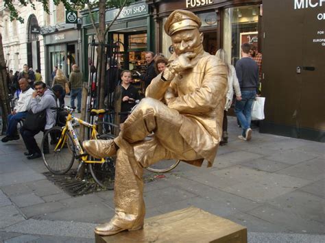 Street Performer Living Statue Street Art Frozen In Time
