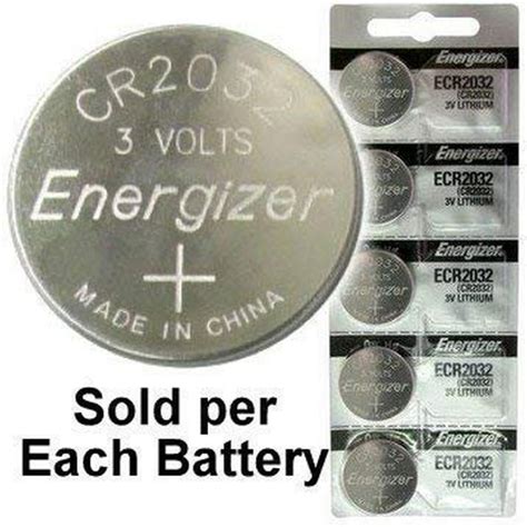 Energizer Ecr2032 Cr2032 3 Volt Lithium Coin Battery On Tear Strip
