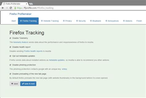Firefox Profilemaker Modify Firefox Settings On The Web Ghacks Tech News
