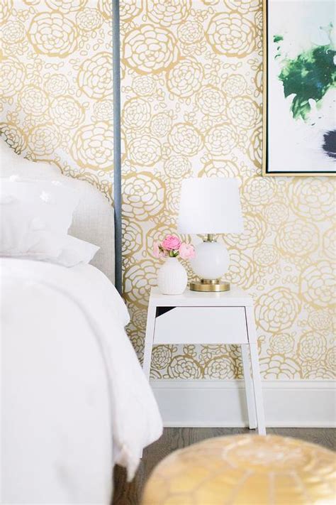White And Gold Bedroom With Hygge And West Oh Joy Petal Pusher