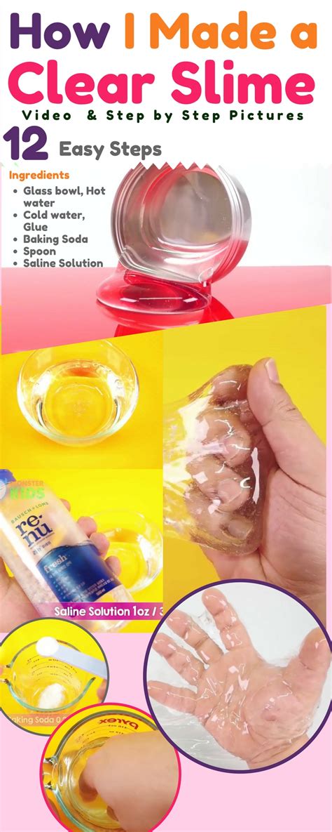 How To Make A Clear Slime Without Borax Easy Craft Ideas