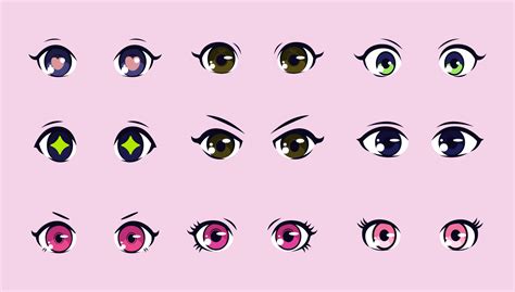 Set Of Anime Eyes Illustration Design 3181133 Vector Art At Vecteezy