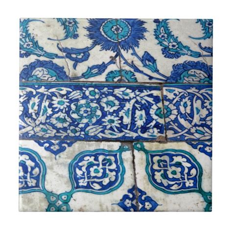 Classic Vintage Iznik Blue And White Tile Patterns Zazzle