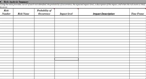 Risk Management Plan Template Free Excel Tmp