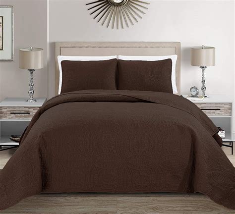 Fancy Collection 3pc Kingcalifornia King Embossed Oversized Coverlet
