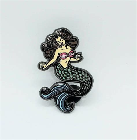 Mermaid Of The Seas Enamel Pin Etsy