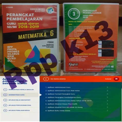 Jual Pembelajaran Cd Rpp K13 Revisi Mtk Kelas 6 Sdmi Indonesiashopee