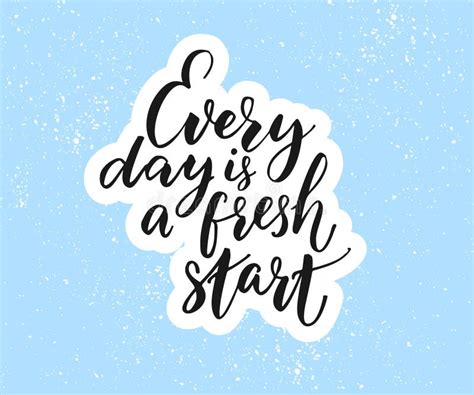 Every Day Is A Fresh Start Inspirational Quote On Blue Background