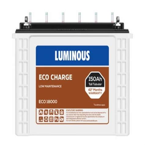 Luminous Eco 18000 150ah Battery At Rs 18800 Shahdara New Delhi