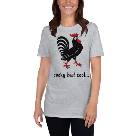 Cocky But Cool Shirt Cocky Shirt Rooster Shirt Funny Mens Etsy