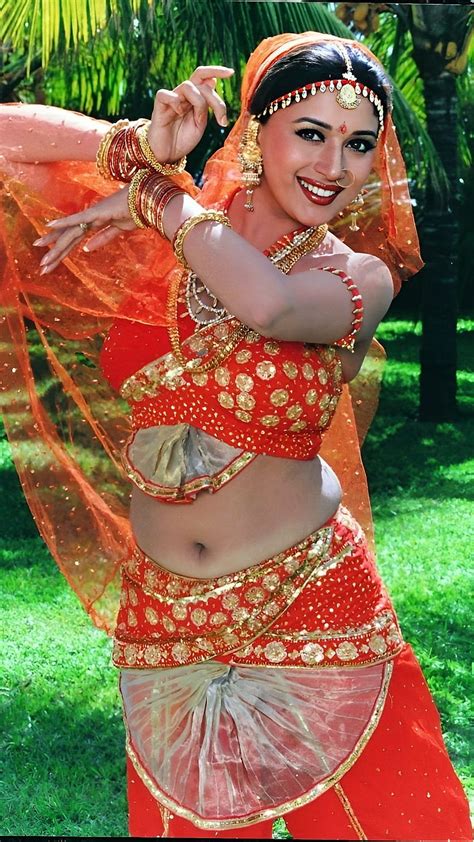 Madhuri Dixit Bollywood Actress Navel Hd Phone Wallpaper Pxfuel