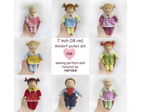 Diy Pdf Sewing Pattern And Tutorial Of A 7 Inch 18 Cm Small Waldorf