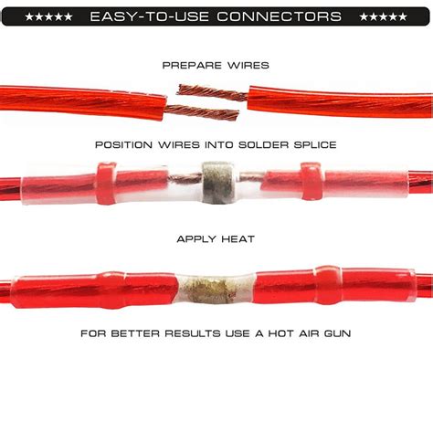 Waterproof Solder Wire Connectors 100pcs Heat Shrink Tubes Buy Online