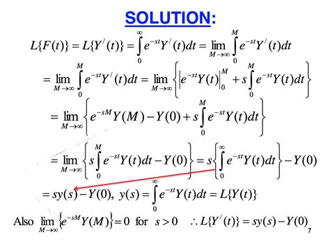 Ordinary Differential Equations Laplace Transformation Of Derivative