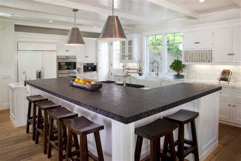 L Shaped Kitchen Island Designs With Seating 35 Best Idea About L