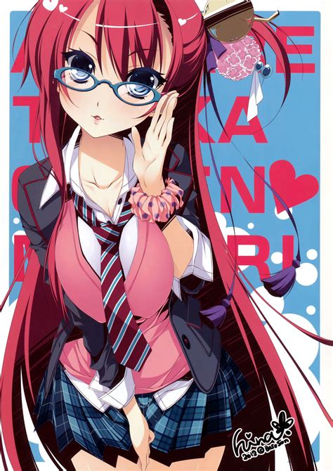 Fondos De Pantalla Ilustración Pelirrojo Pelo Largo Anime Chicas Anime Gafas Dibujos
