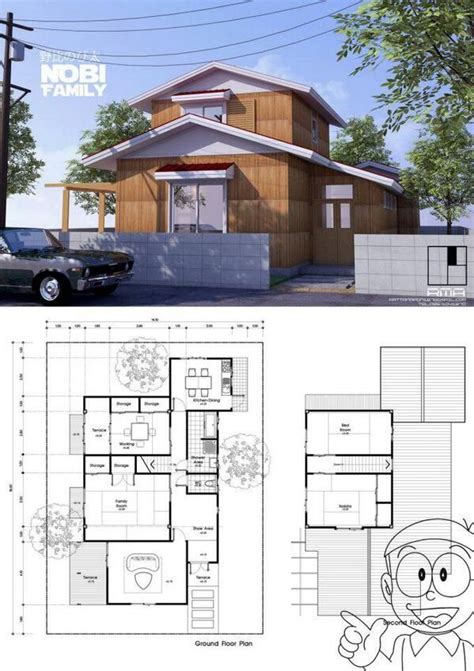 foto desain rumah nobita  bagus model rumah sims  house
