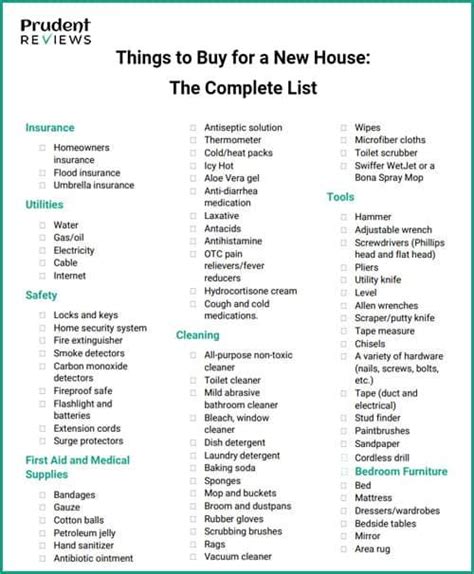 Things To Buy For A New House The Complete Checklist New Home