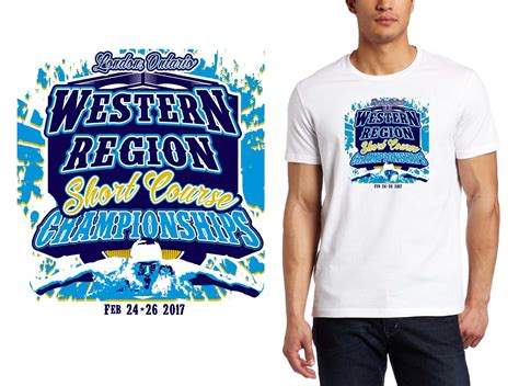 Swimming Logo For Western Region Swim Competition Championships T Shirt
