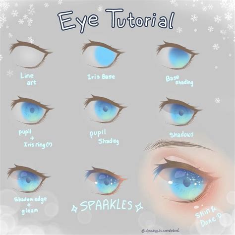The Different Types Of Eyes With Snowflakes On Them