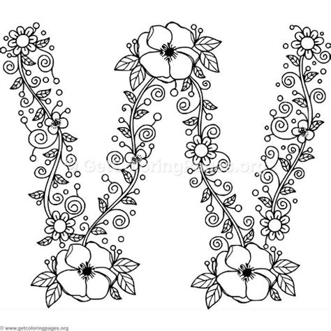 Dover publications is the publisher for the popular creative haven coloring books for adults. Download this free Floral Alphabet Letter W Coloring Pages ...
