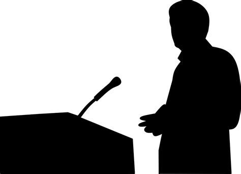 Download Silhouette Public Speaking Speaker Royalty Free Vector