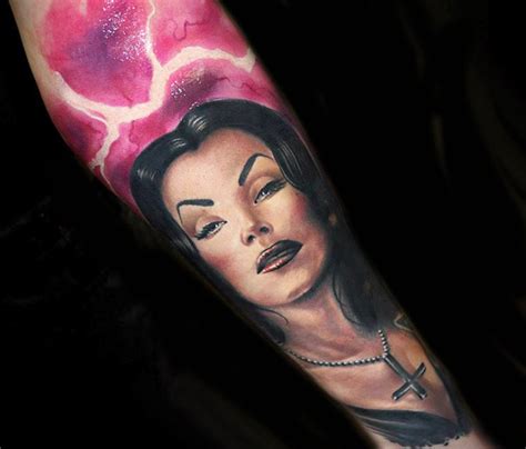 Tattoo Of Vampira Woman By Benjamin Laukis Maila Flash Art First