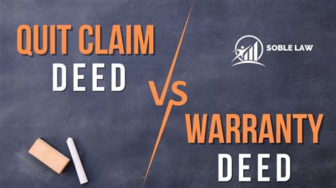 Quit Claim Deed Vs Warranty Deed Youtube