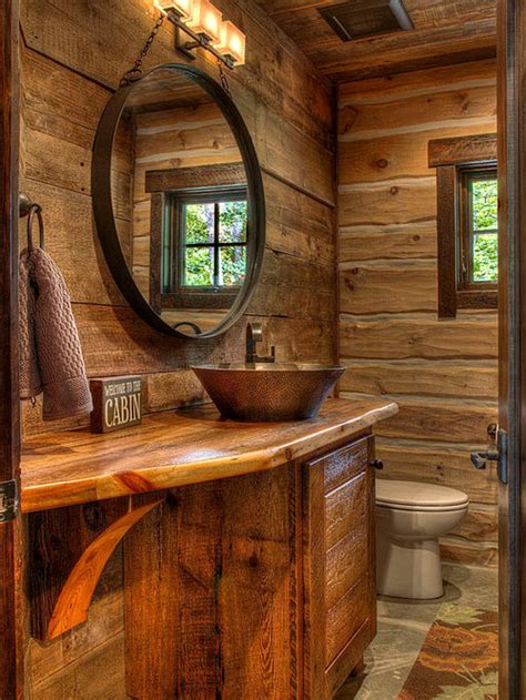Log Cabin Bathroom Ideas Pin On Decorating Ideas Caribou Creek Has Been Crafting Luxury Log
