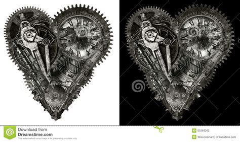 Mechanical Human Love Heart Isolated Stock Photo Image Of Isolated