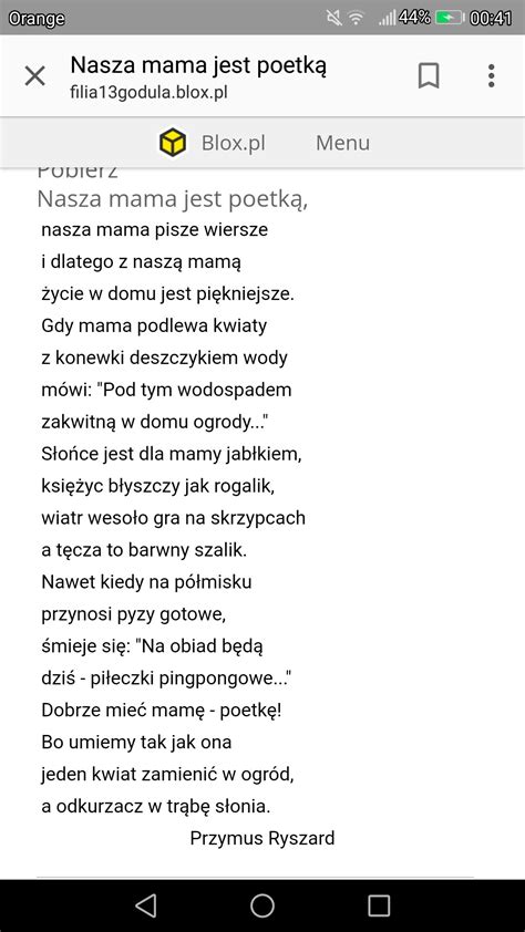 Epitety W Wierszu Moja Mama Jest Poetka Szkola Podstawowa Brainly Pl