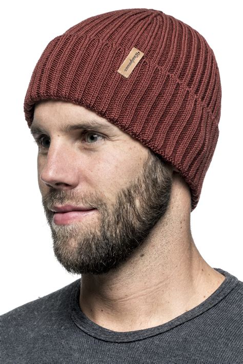 Woolpower Beanie Ribbed Pine Rust Red Merino Wool Fast Delivery