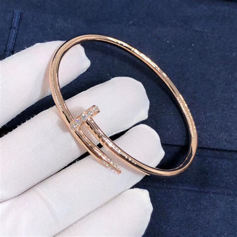 Custom Made Classic Cartier Juste Un Clou Nail Bracelet 18K Rose Gold