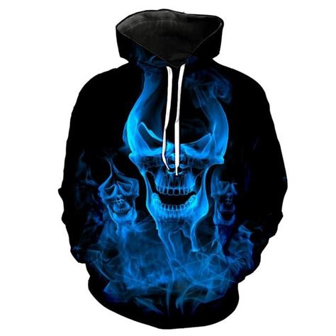 3d Hoodies Men Melted Skull 3d Full Print Novelty Hoody Sweatshirt