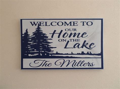 Lake House Decor Sign Welcome To Our Lake House Personalized Etsy