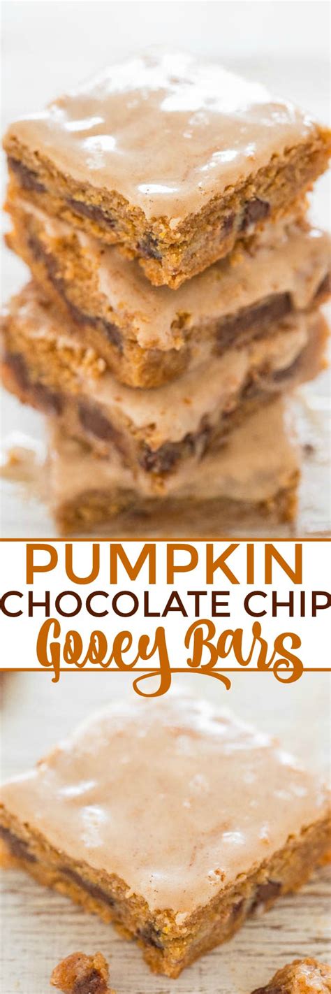 Ooey Gooey Pumpkin Bars With Chocolate Chips Averie Cooks