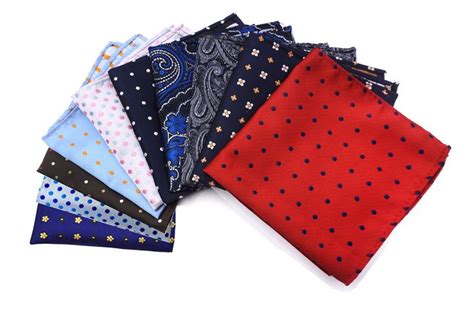 AVANTMEN 10 Pcs Men S Pocket Squares Assorted Woven Handkerchief Hanky