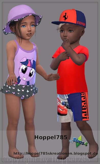 Ts4 Fashion Swimwear And Hot Weather Collection For Toddlers By Hoppel 785