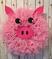 Pig wreath pig decorations pig decor fatm wreath farm | Etsy