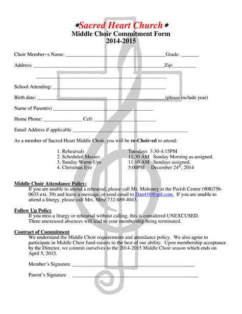 The Fastest Way To Create Fillable Church Choir Commitment Form