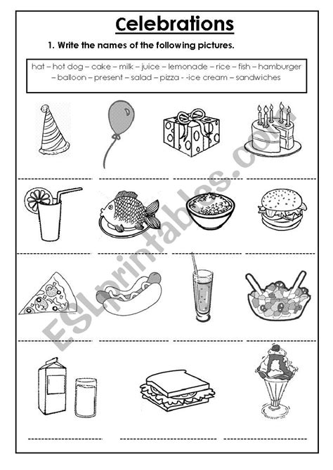 Celebrations Esl Worksheet By Lesliemelissa1981