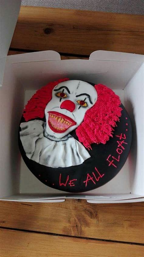 Pennywise It Cake Scary Halloween Cakes Clown Cake Halloween