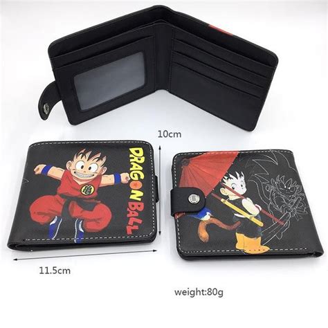 2 bill compartment, 3 card holder, 1 id holder. Dragon Ball Z Cartoon Wallet